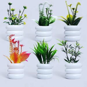 Multicolour Artificial Plant Decor Flower Pots Decoration Elevate Spaces With Charming Home Decor Items And Faux Floral Elegance Perfect For Home Office Plastic